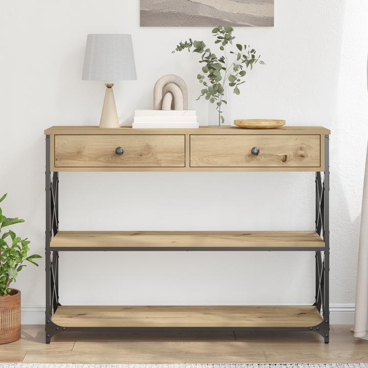 Image du produit vidaXL Artisan table d'appoint en chêne (100 x 28 x 75 cm)
