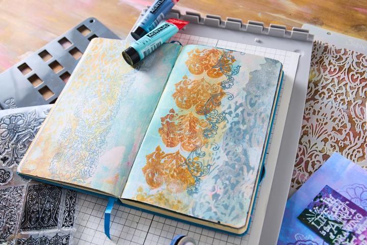 Produktbild Sizzix Studio Stempelset 14er- Pack / 3er-Set Schablonen - „Ornate“ von Vic Hollins