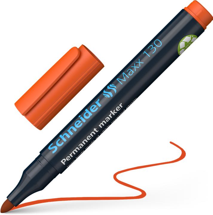 Produktbild Schneider Permanentmarker Maxx 130, 1-3 mm, orange (Orange, 3 mm, 1 x)