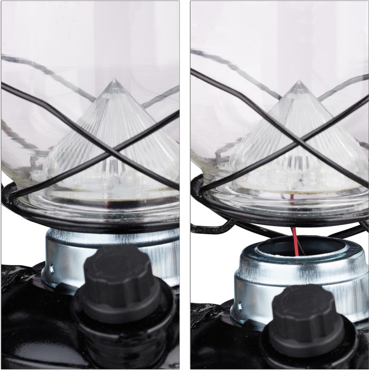 Actual product image Relaxdays LED Storm Lantern (15 x 11.5 x 24 cm, 1 x)