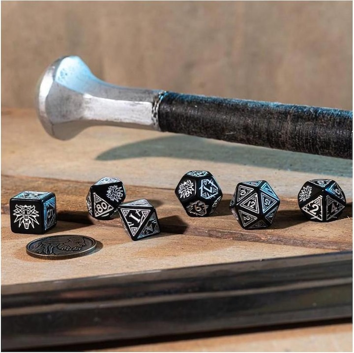 Actual product image Q Workshop SWGE37 - Witcher Dice Set: Geralt - The Silver Sword