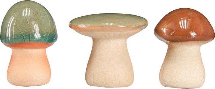 Produktbild Viana Dekorative Pilze aus im Set mit Glasur in Braun, Grün und Blau
