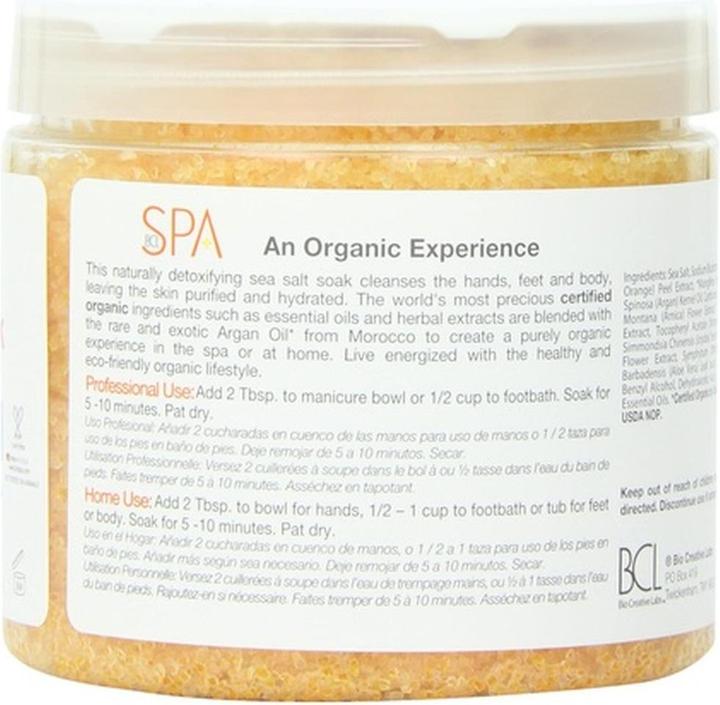 Nährwerte und Zutaten Bcl Spa Organics Mandarine und Mango Totes Meer Salzbad 16 Unzen (1 ml, Badeperlen)