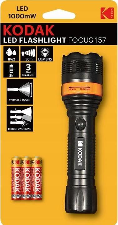 Actual product image Kodak LED Focus 157 incl. 3xAAA (60 lm)