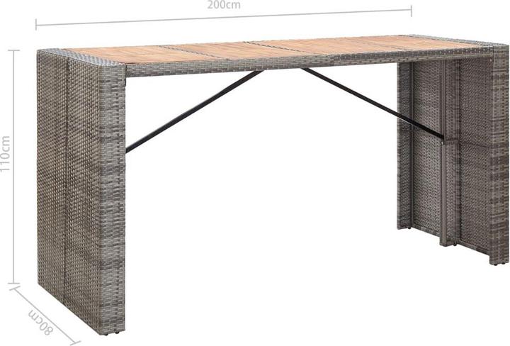 Produktbild vidaXL Bar-Set (200 x 80 x 110 cm)