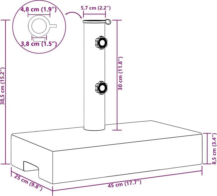Immagine prodotto vidaXL Sonnenschirmständer