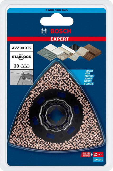 Produktbild Bosch Professional Zubehör EXPERT Sanding Plate AVZ 90 RT2 Blatt für Multifunktionswerkzeuge, 90 mm (P20,20)