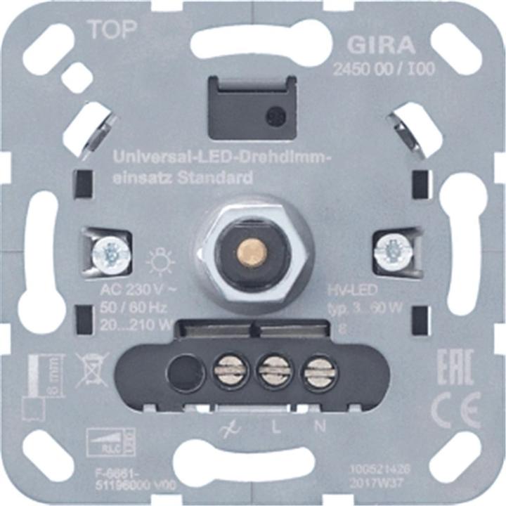 Gira Universal LED Drehdimmer 245000 Einsatz Standard