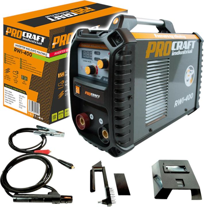 Procraft industrial RWI-400 inverter welding machine 7 kW 20 - 200 A MMA + welding shield + wire