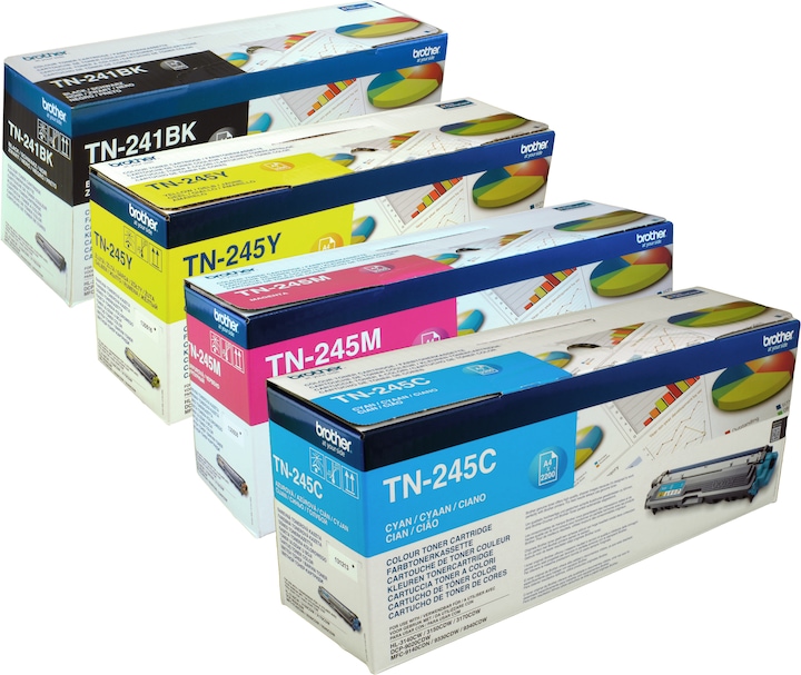 Actual product image Brother 4 Toner TN-241 BK TN-245 C M Y Multipack 4-coloured (M, C, FC, Y)