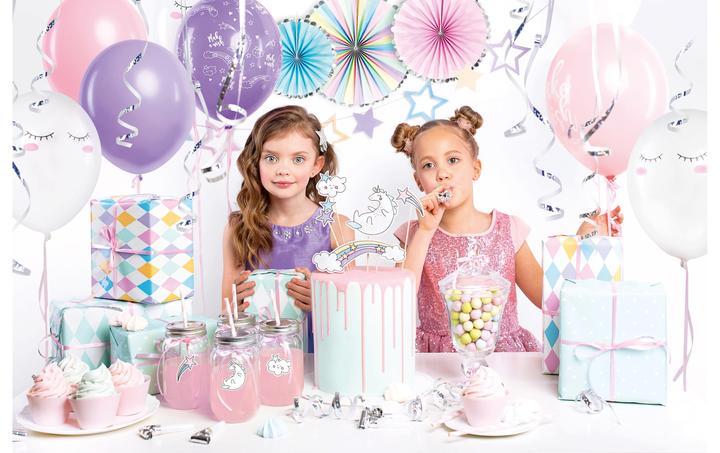 Actual product image Partydeco Balloon Unicorn Pastel White Ø 30 cm, 6 pieces (6x)