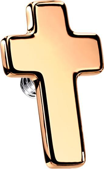 Produktbild Star Piercing Dermal Anchor Kreuz rosegold (ohne Messing, Chirurgenstahl 316L)