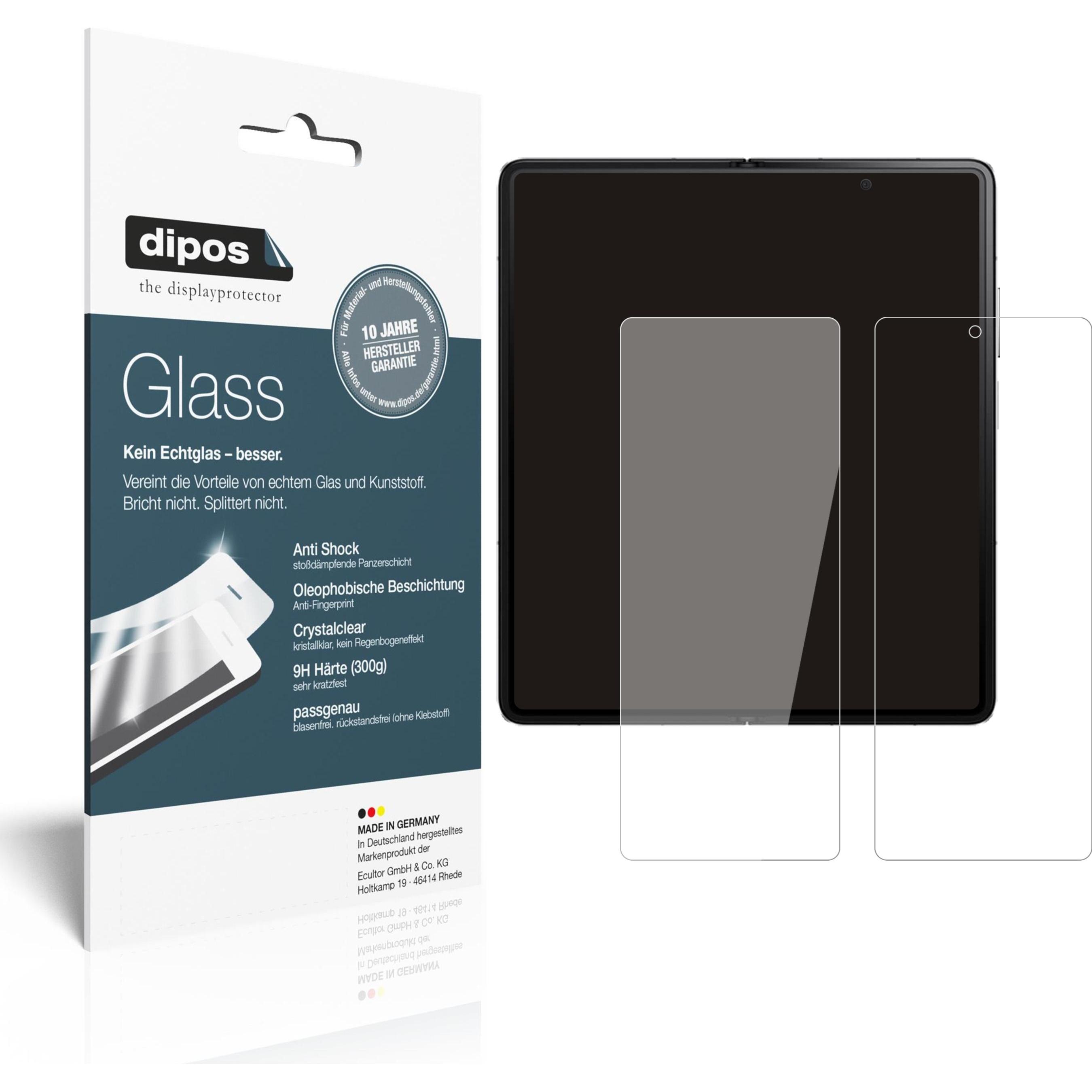 Dipos Displayschutz Anti-Shock (2 Stück, Honor Magic V), Smartphone Schutzfolie, Transparent
