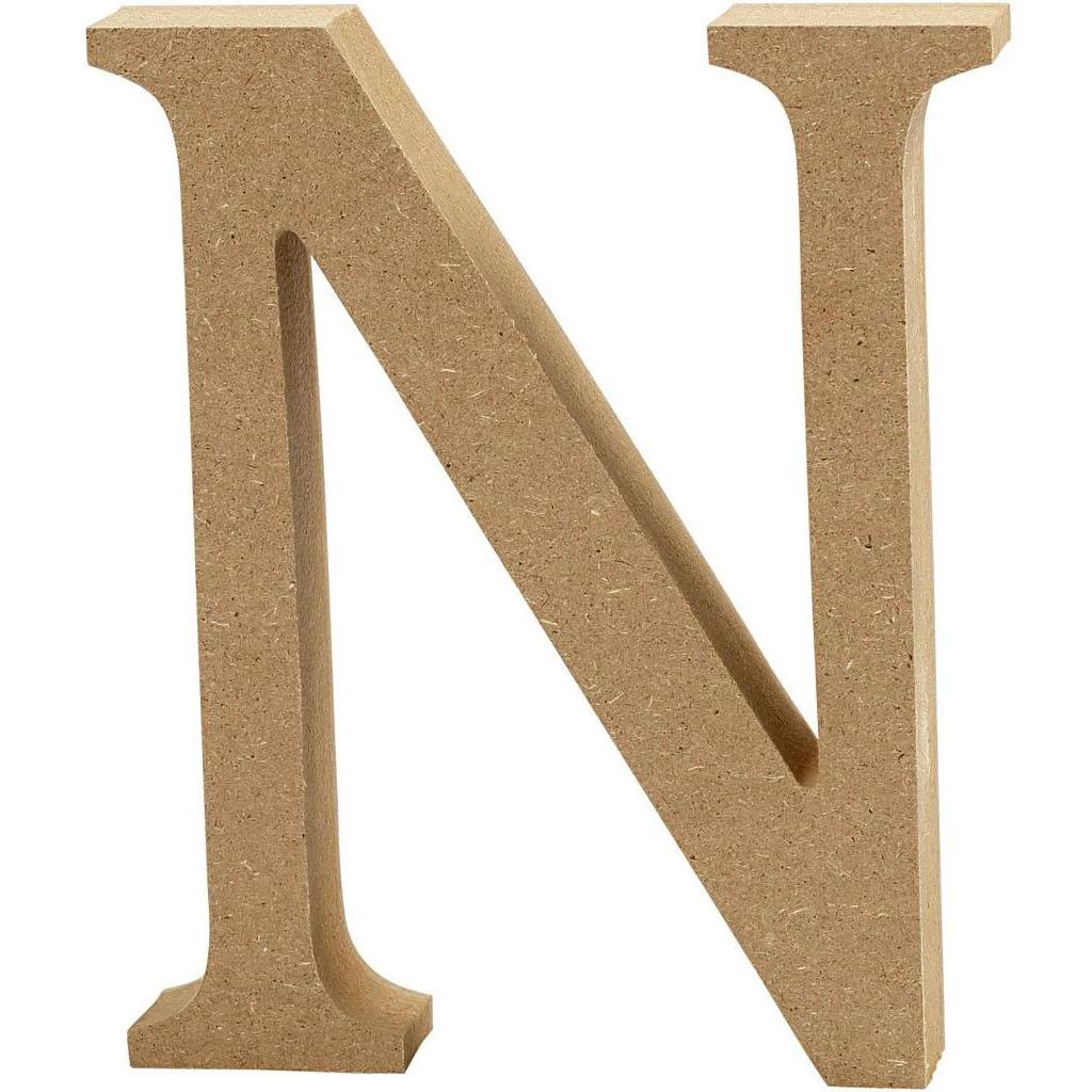 Creativ Company, Holzbuchstaben + Stoffbuchstaben, Holzbuchstabe N