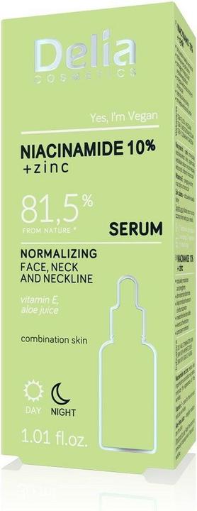 Produktbild Delia Cosmetics NIACINAMIDE 10%+ZINC Day & Night Normalizing Serum (30 ml)