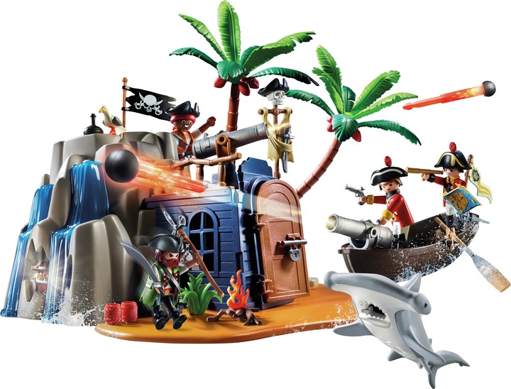 Immagine prodotto Playmobil Isola dei pirati con scorta di tesori (70556, Pirati Playmobil)
