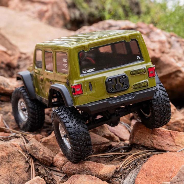 Immagine prodotto Axial SCX24 Jeep Wrangler JLU 4X4 Grün 1/24 Rock Crawler Brushed RTR (RTR pronto all'uso)