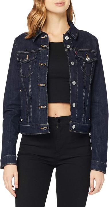 Levis Original Trucker Jacket, Pointed Collar, Button Front, Long Sleeves, Chest and Slant Pockets