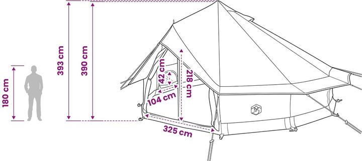 Actual product image vidaXL Tipi Zelt (Teepee tent, 16.30 kg)