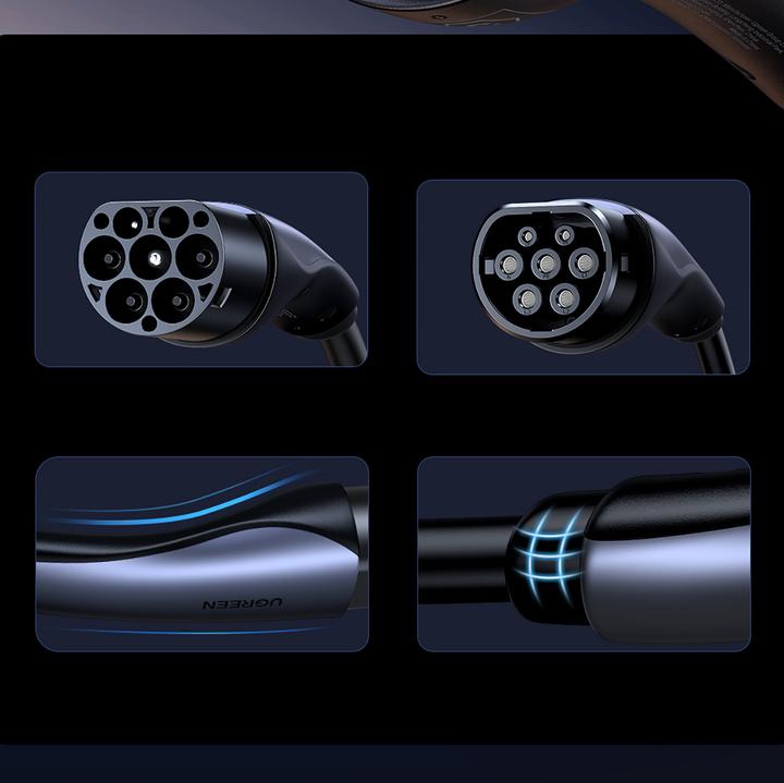 Produktbild Ugreen EV708 Elektroauto-Ladekabel 32A 22kW 5m IP55 - Schwarz (22 kW, 32 A, 5 m)