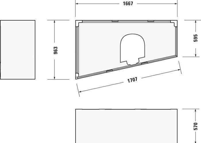 Produktbild Duravit Wannenträger für 700212, 1700x1000mm (170 cm, 167 cm)