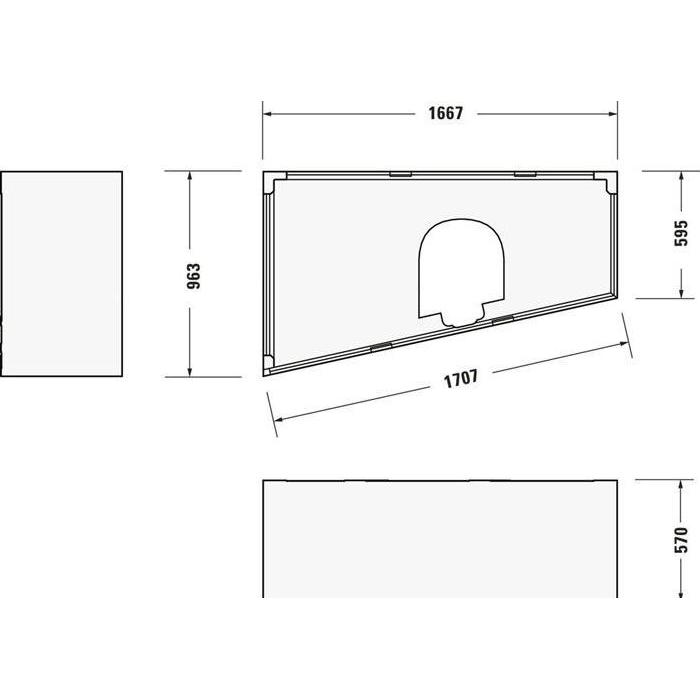 Thumbnail - Duravit, Badewanne, Wannenträger für 700212, 1700x1000mm (170 cm, 167 cm)