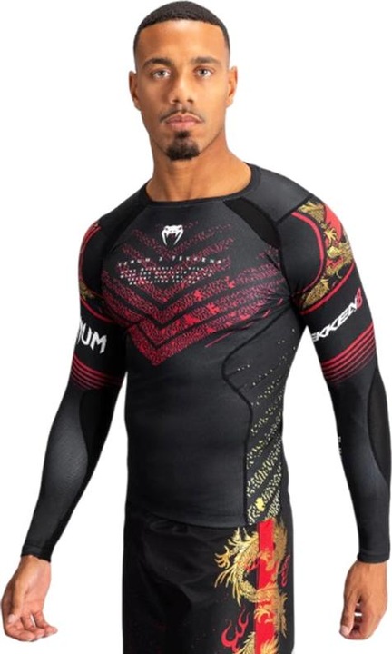 Produktbild Venum Tekken 8 Marshall Law Rashguard Long Sleeve Black Red gold (XL)
