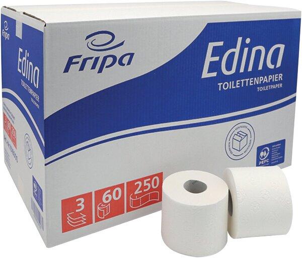 Produktbild Fripa Toilettenpapier Edina 3-lagig 60 Rollen (60 Stk.)
