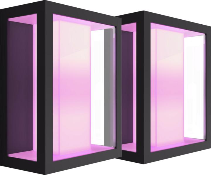 Productafbeelding Philips Hue Impress muurlamp wit en Color zwart ras duo pack