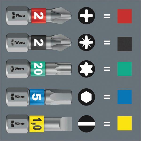 Image du produit Wera Bit-Check 7 PZ Diamond 1 (Cruciforme Pozidriv PZ)