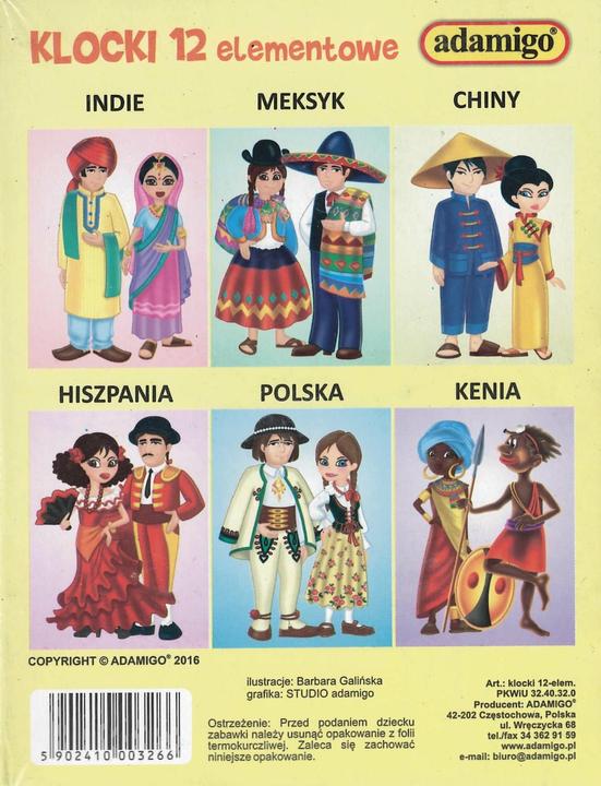 Produktbild Adamigo Bildwürfel Weltkostüme, 12 Würfel