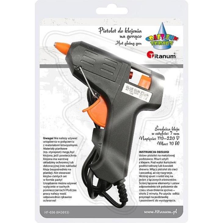 Titanum, Pistola per colla a caldo, Pistola per colla a caldo +2 colla 7mm