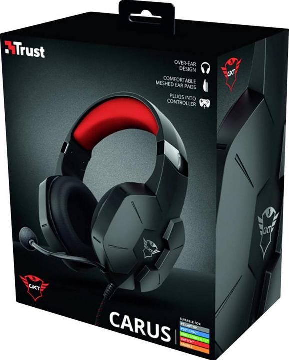 Actual product image Trust Headset GXT 323 Carus Red / Black (Cable)