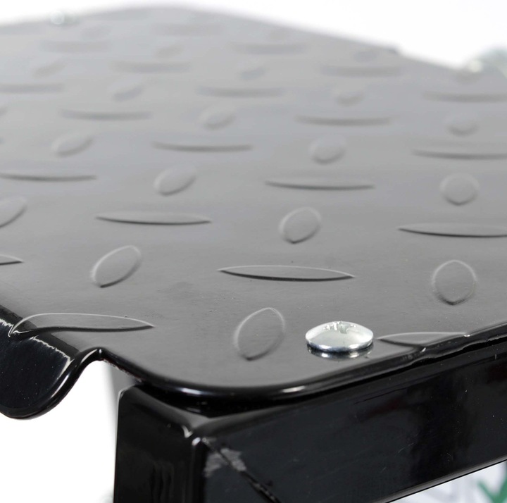 Actual product image Wiltec Rolling Workshop Seat with Step Stool up to 160 kg Mobile Garage Seat with Rack and Step