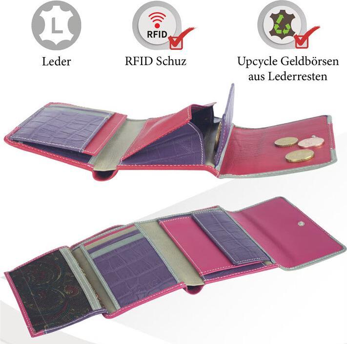 Actual product image Sunsa Ladies Wallet Purse RFID Leather Recycled No.0