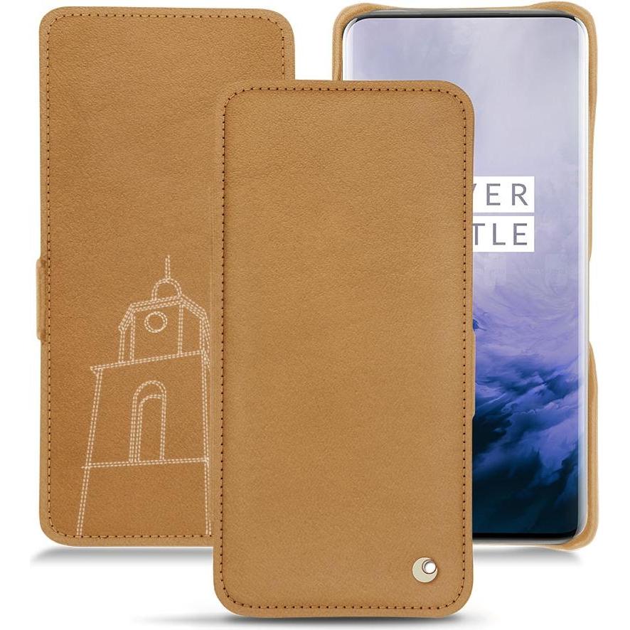 Noreve Lederschutzhülle horizontal (OnePlus 7 Pro), Smartphone Hülle, Braun