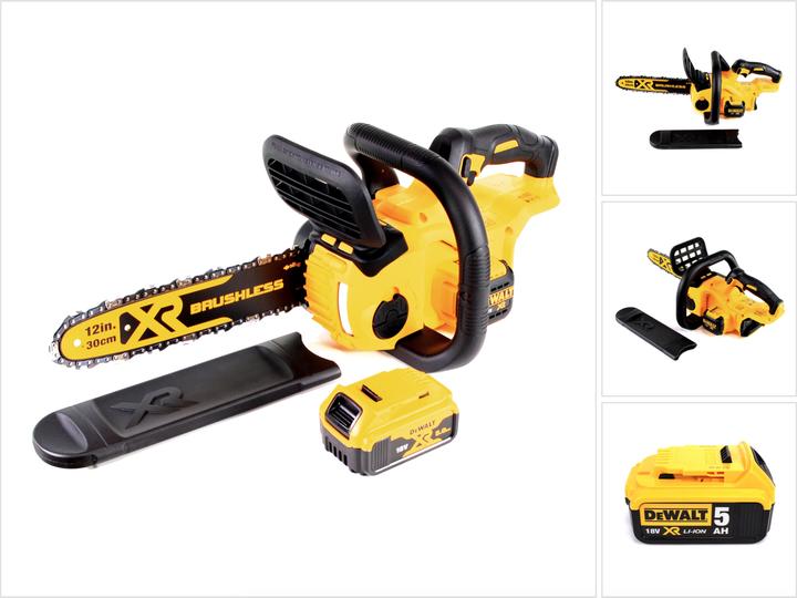 Produktbild DeWalt DCM 565 N Akku Kettensäge 18V + 1x Akku 5,0 Ah (Akku Kettensäge)