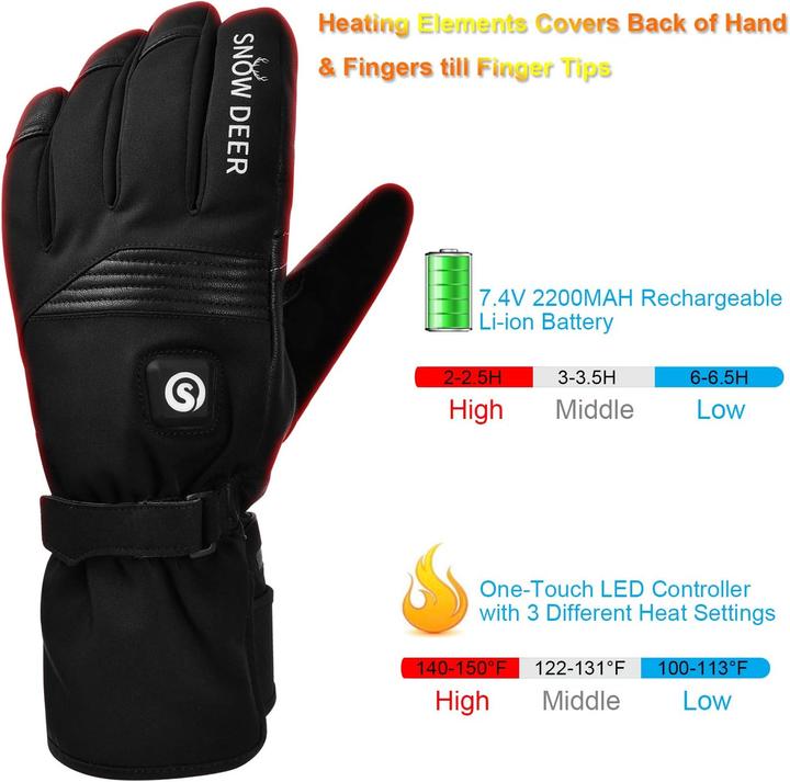 Produktbild Snow Deer Beheizbare Handschuhe (L)