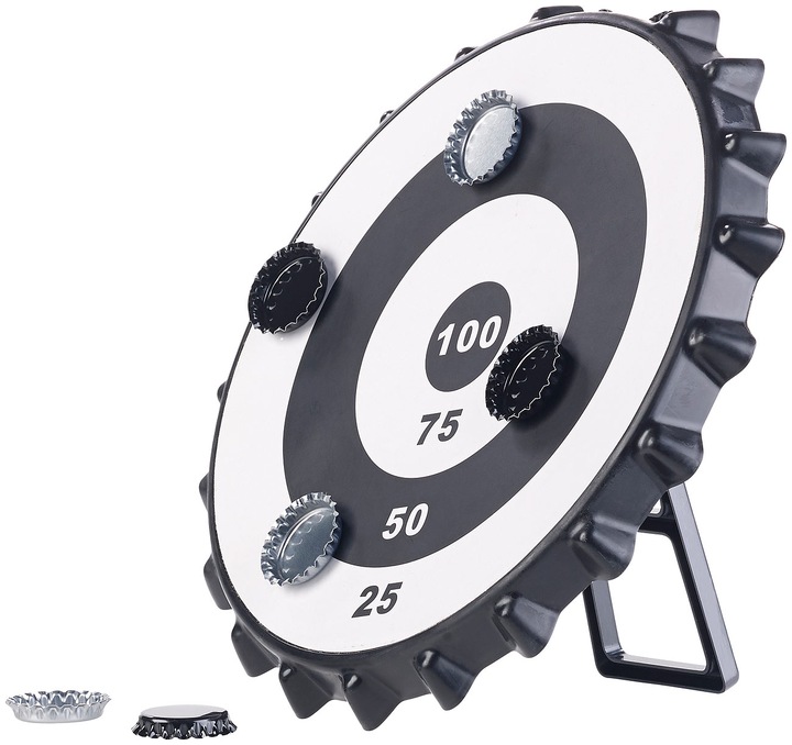 Produktbild Playtastic Magnetisches Kronkorken-Dartspiel mit 6 Kronkorken, Ø 24 cm