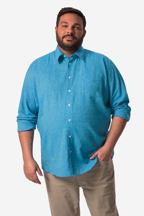 Produktbild Boston Park Leinenmix-Hemd, Langarm, Streifen, Kentkragen, Comfort Fit (3XL)
