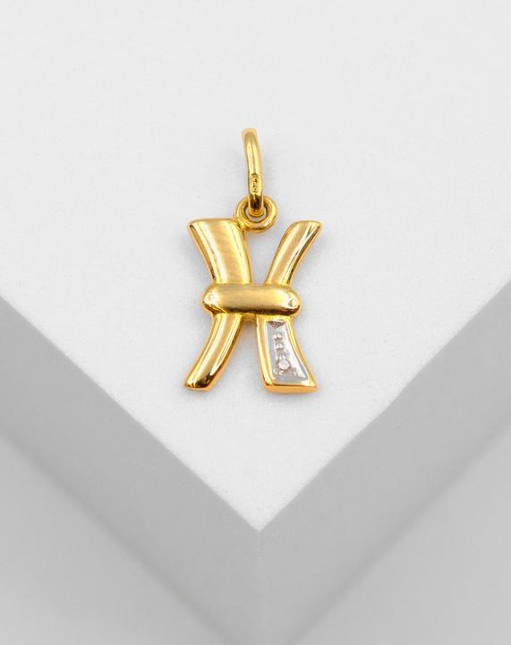 Image du produit Muau Lettre (750, Or blanc, Or jaune 18 carats)