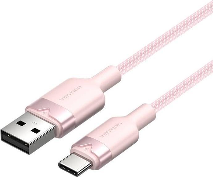 Actual product image Vention USB 2.0 A to USB-C 3A cable CTNPH 2M (pink) (2 m, USB 2.0, 60 W)