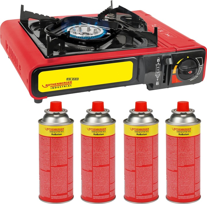 Produktbild Rothenberger kompakter Outdoor Gas-/ Gaskartuschen-/ CampingKocher Gourmet Gasherd