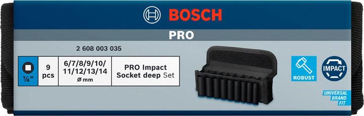 Actual product image Bosch Professional Zubehör PRO Impact (6 mm, 7 mm, 8 mm, 9 mm, 10 mm, 11 mm, 12 mm, 13 mm, 14 mm)