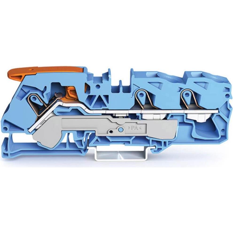 20x Wago Durchgangsklemme 12 mm Push-In, Elektronikkabel + Stecker, Blau