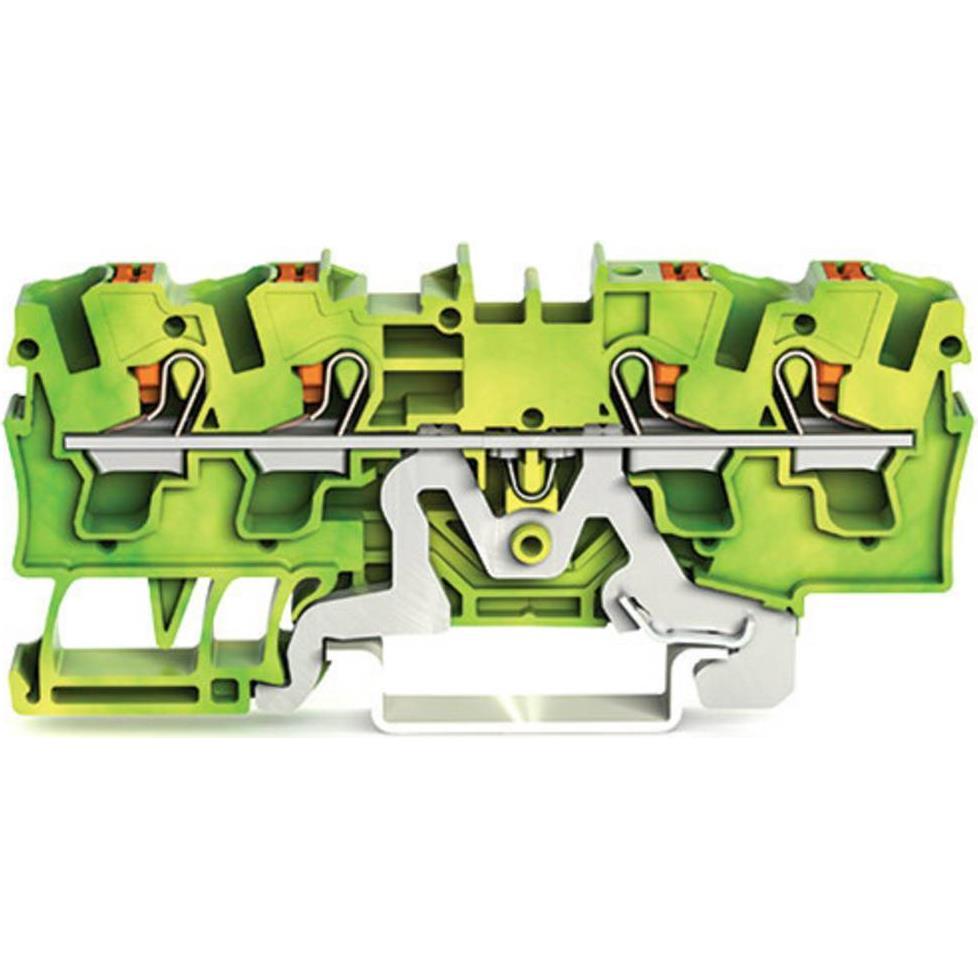 50x Wago Schutzleiterklemme 6.20 mm Pus, Elektronikzubehör + Gehäuse, Grün, Gelb