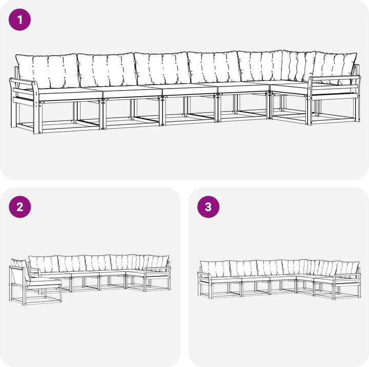 Produktbild vidaXL Outdoor-Sofa