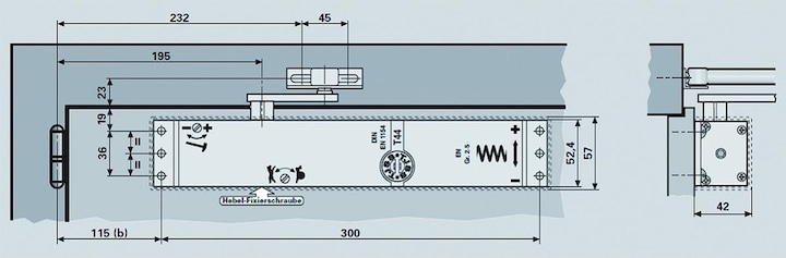 Produktbild TJSS Türschliesser T 44 (Zimmertür, Eingangstür, Holztür, Balkontür, Indoor)