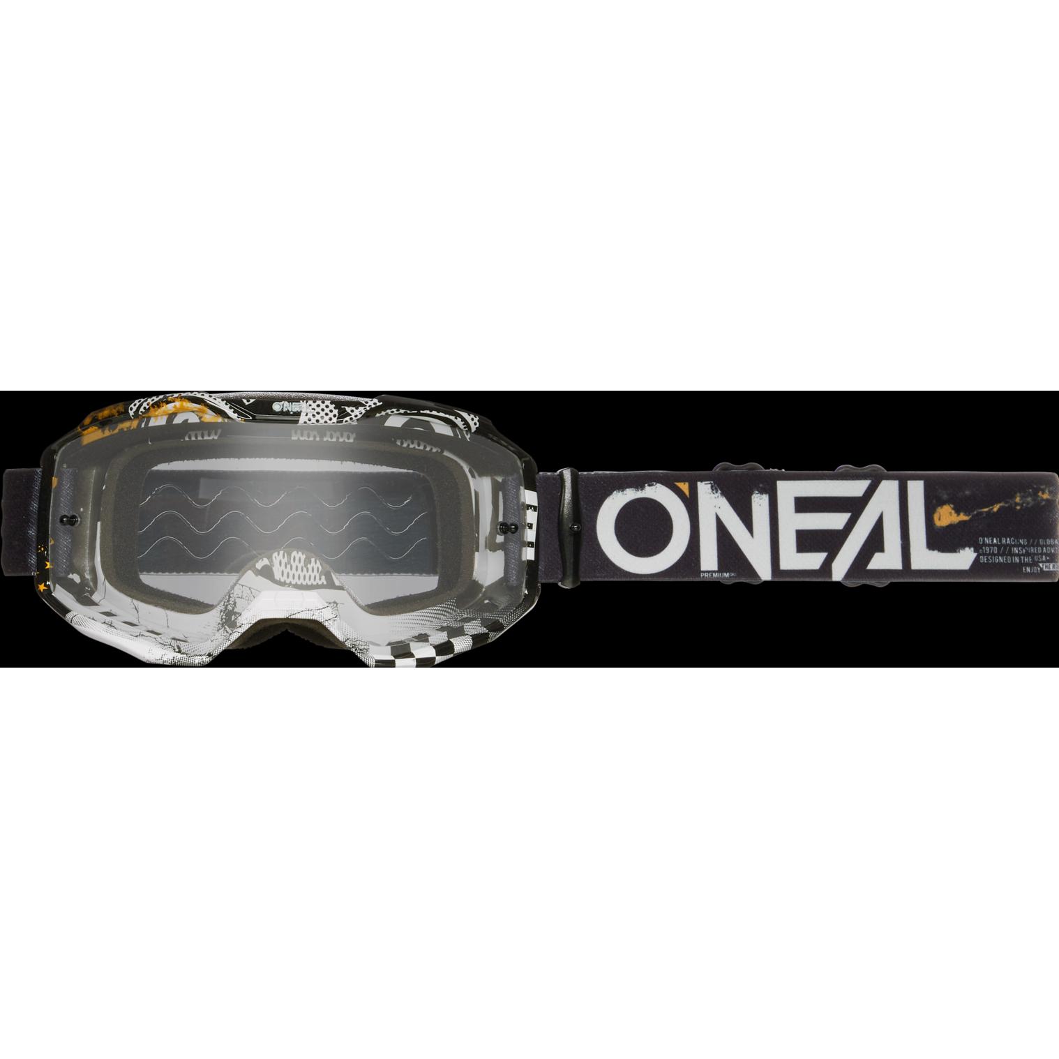 O Neal, Herren, Sportbrille, MTB B-10 (Black White Clear, Black White Clear), Schwarz
