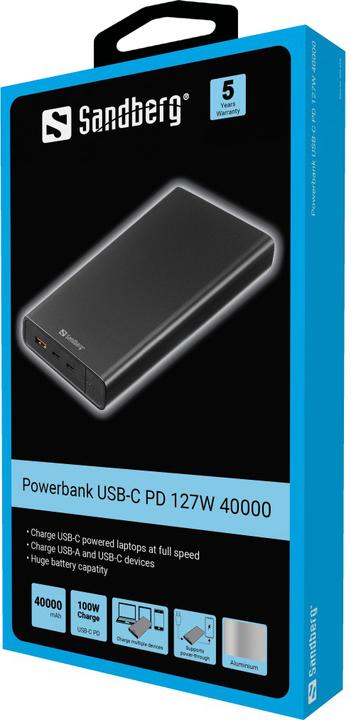 Produktbild Sandberg Powerbank (40000 mAh, 100 W, 148 Wh)